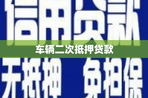 龙胜车辆二次抵押贷款