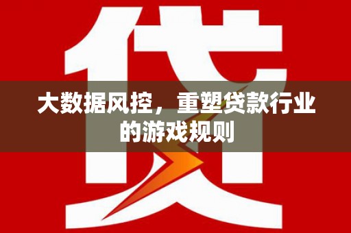 龙胜大数据风控，重塑贷款行业的游戏规则