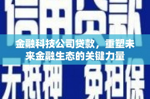 龙胜金融科技公司贷款，重塑未来金融生态的关键力量