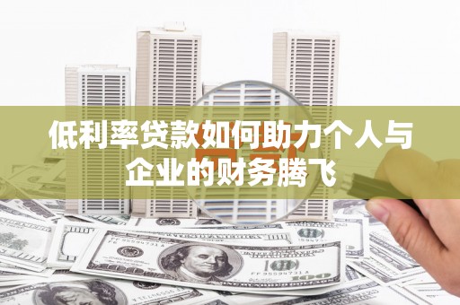 龙胜低利率贷款如何助力个人与企业的财务腾飞